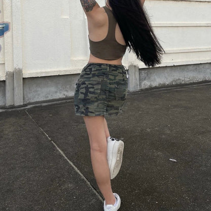 Camouflage Cargo Pocket Skirt