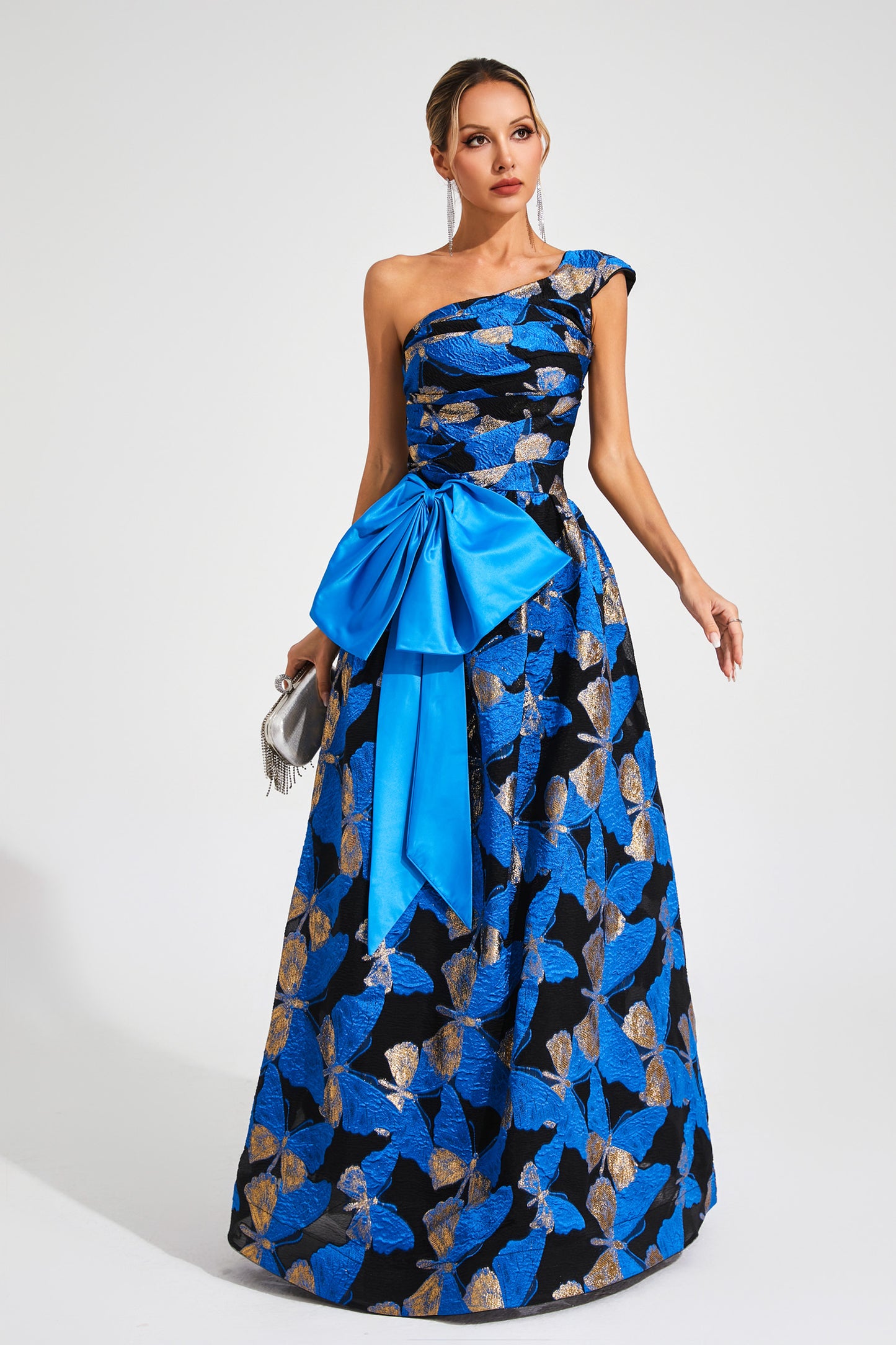 Carnegie Blue One Shoulder Dress