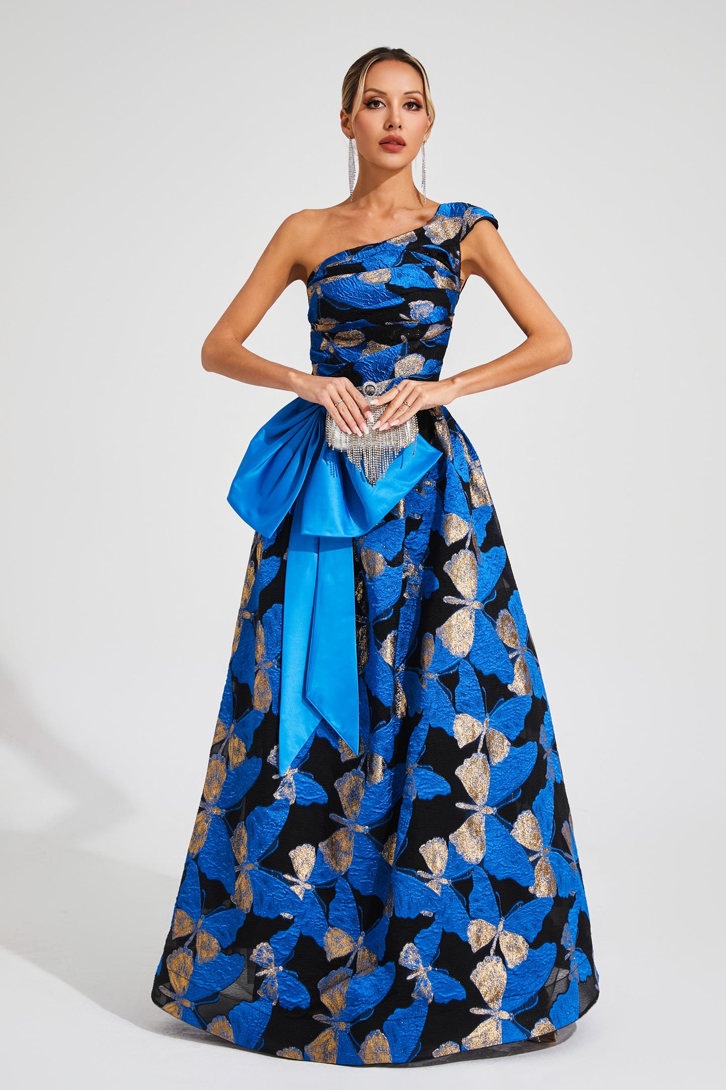 Carnegie Blue One Shoulder Dress