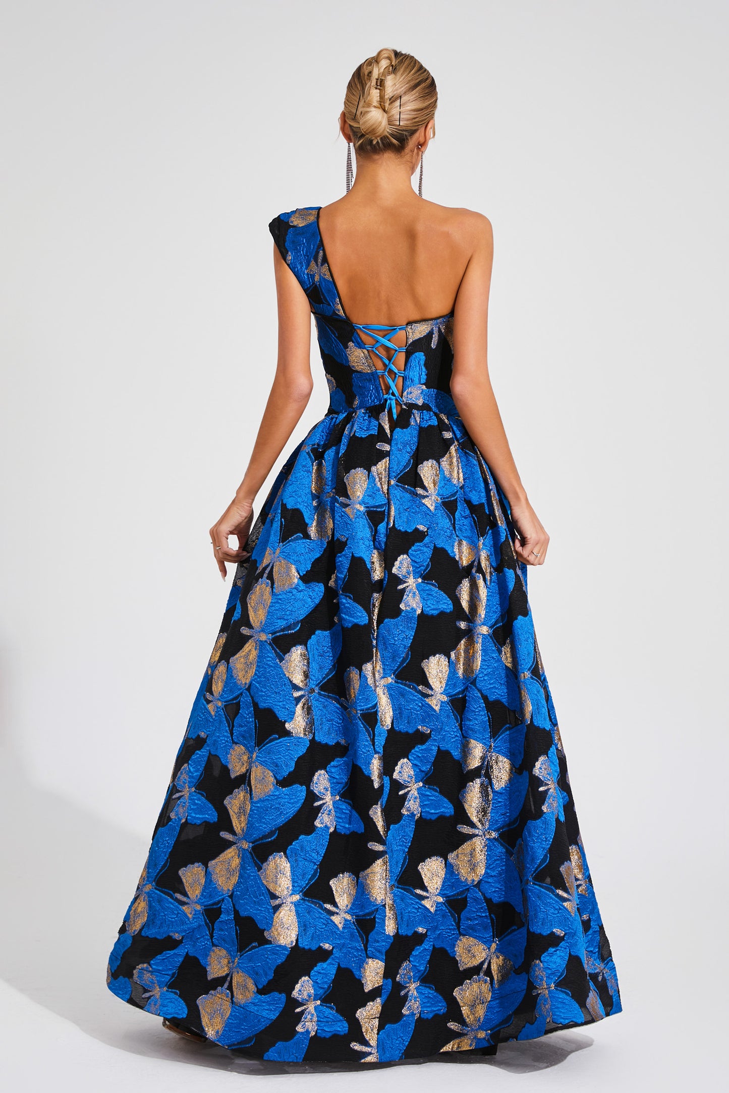 Carnegie Blue One Shoulder Dress
