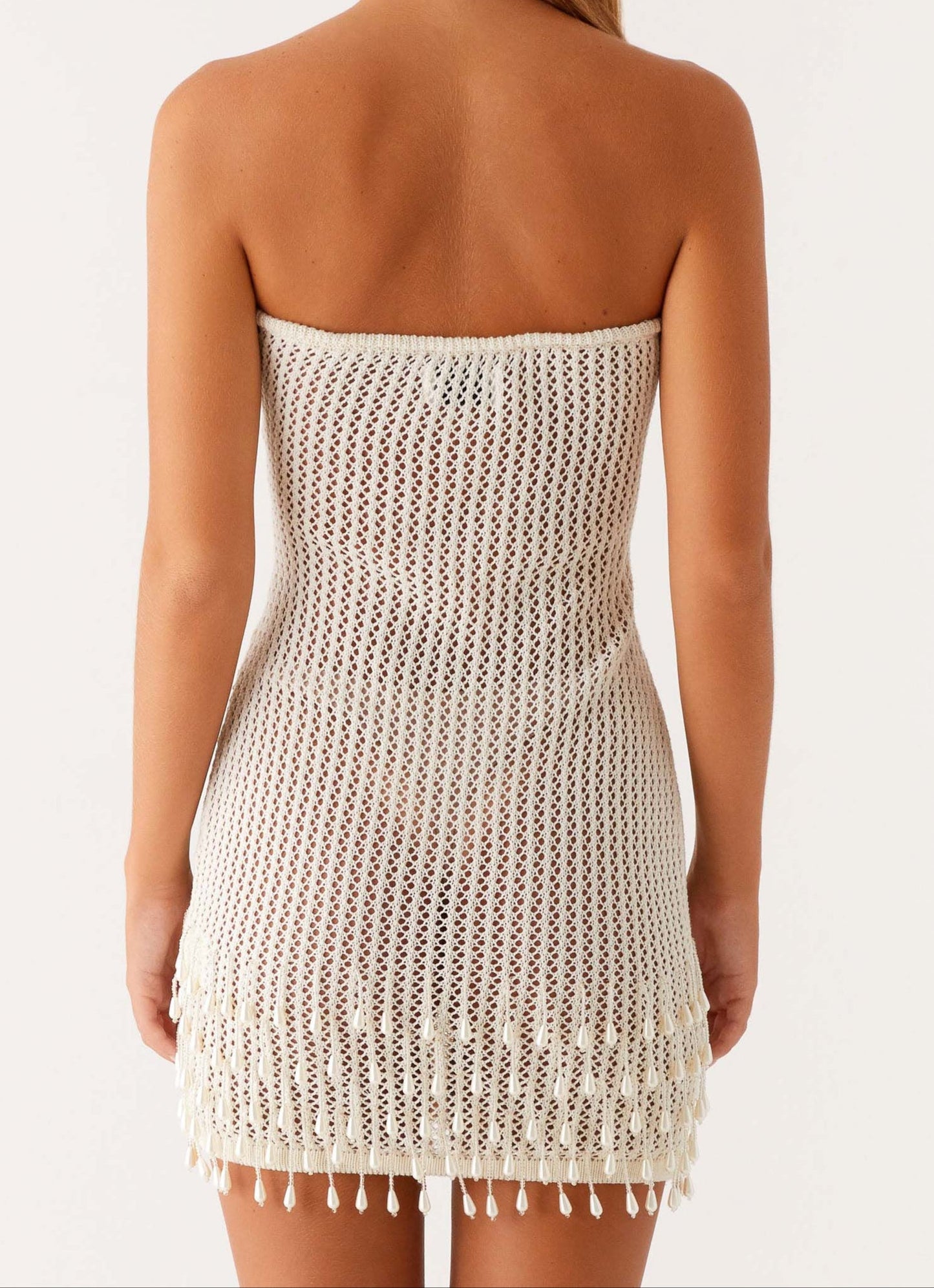 Armina Crochet Mini Dress - Ivory