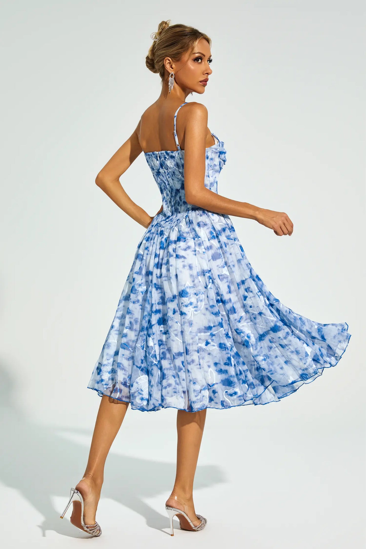 Carroll Blue Ink Slip Dress