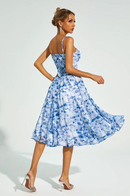 Carroll Blue Ink Slip Dress