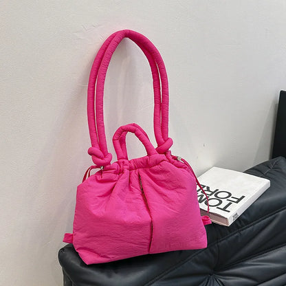 Large Capacity Puffer Nylon Tote Handbag Designer