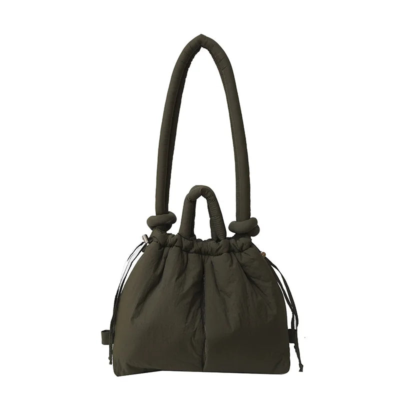 Large Capacity Puffer Nylon Tote Handbag Designer