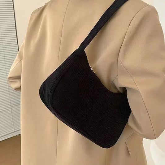 Vintage Corduroy Underarm Shoulder Bag