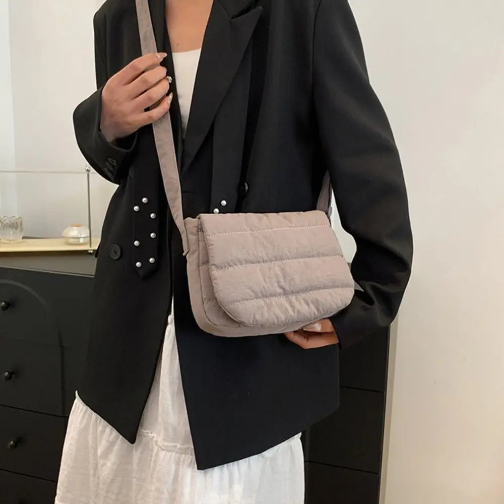 Lightweight Solid Color Cotton Casual Crossbody