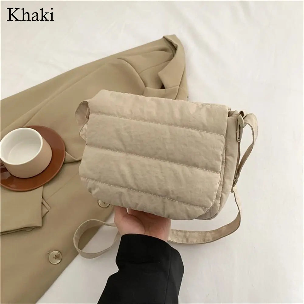 Lightweight Solid Color Cotton Casual Crossbody