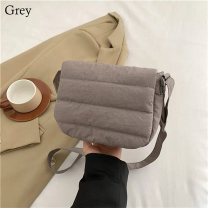 Lightweight Solid Color Cotton Casual Crossbody