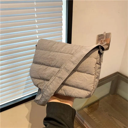 Lightweight Solid Color Cotton Casual Crossbody