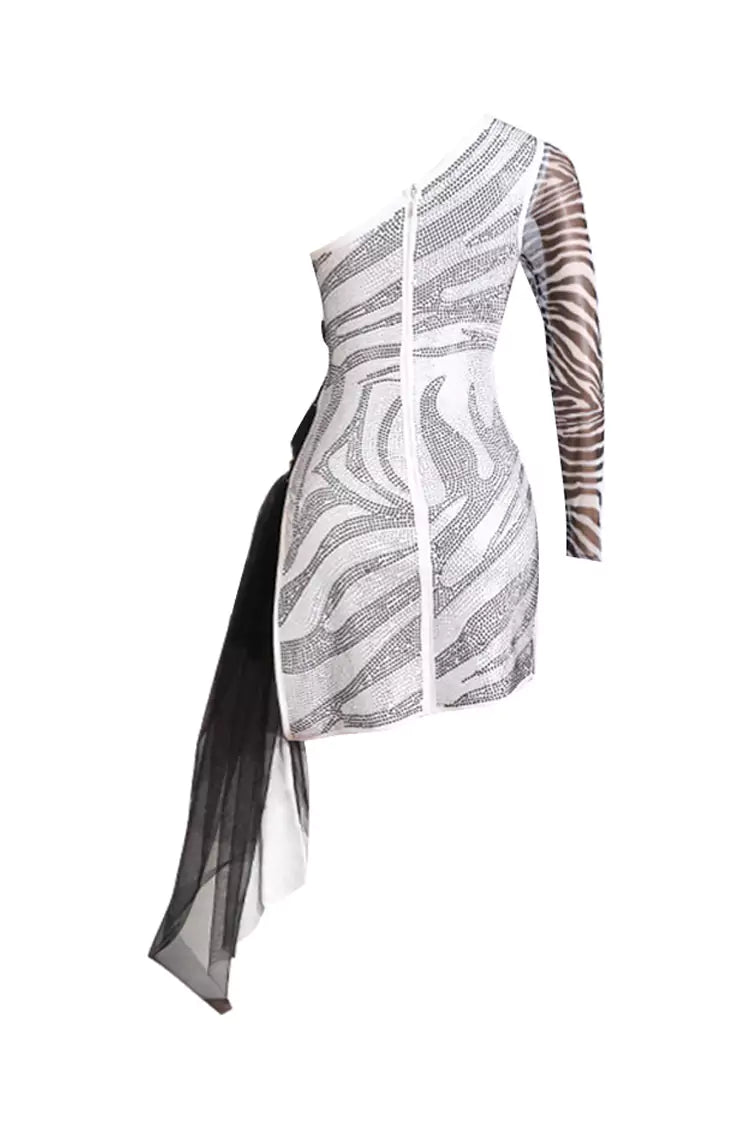 Catherine Black White Mini Dress
