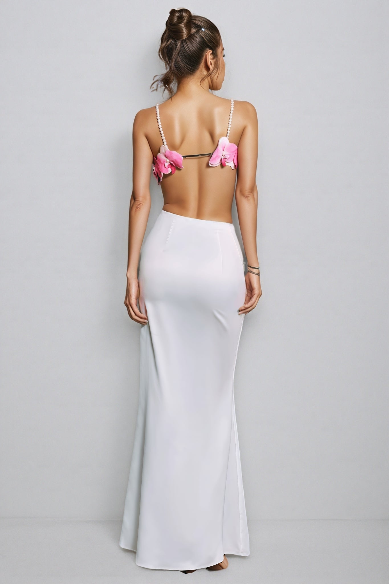 Saphira Pearl Flower Maxi Dress Set