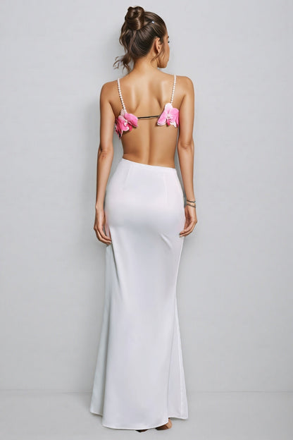 Saphira Pearl Flower Maxi Dress Set