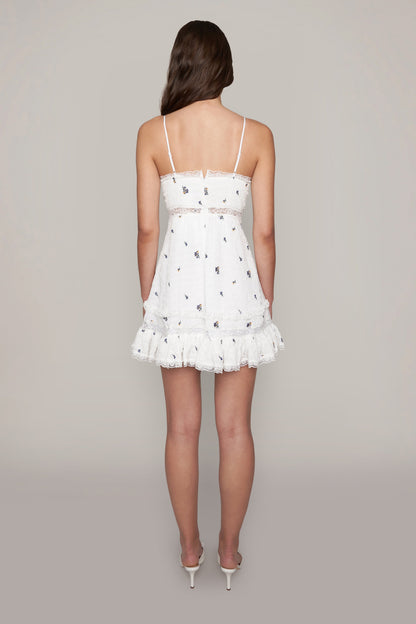 Setlla Embroidered Floral Mini Slip Dress