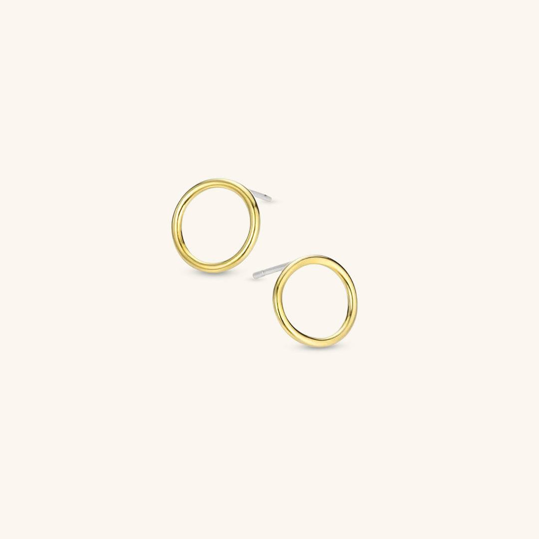 Celestial Circle Gold Earrings