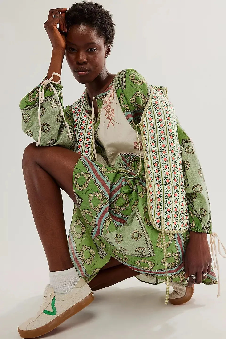 Chiffon Floral Boho Mini Dress