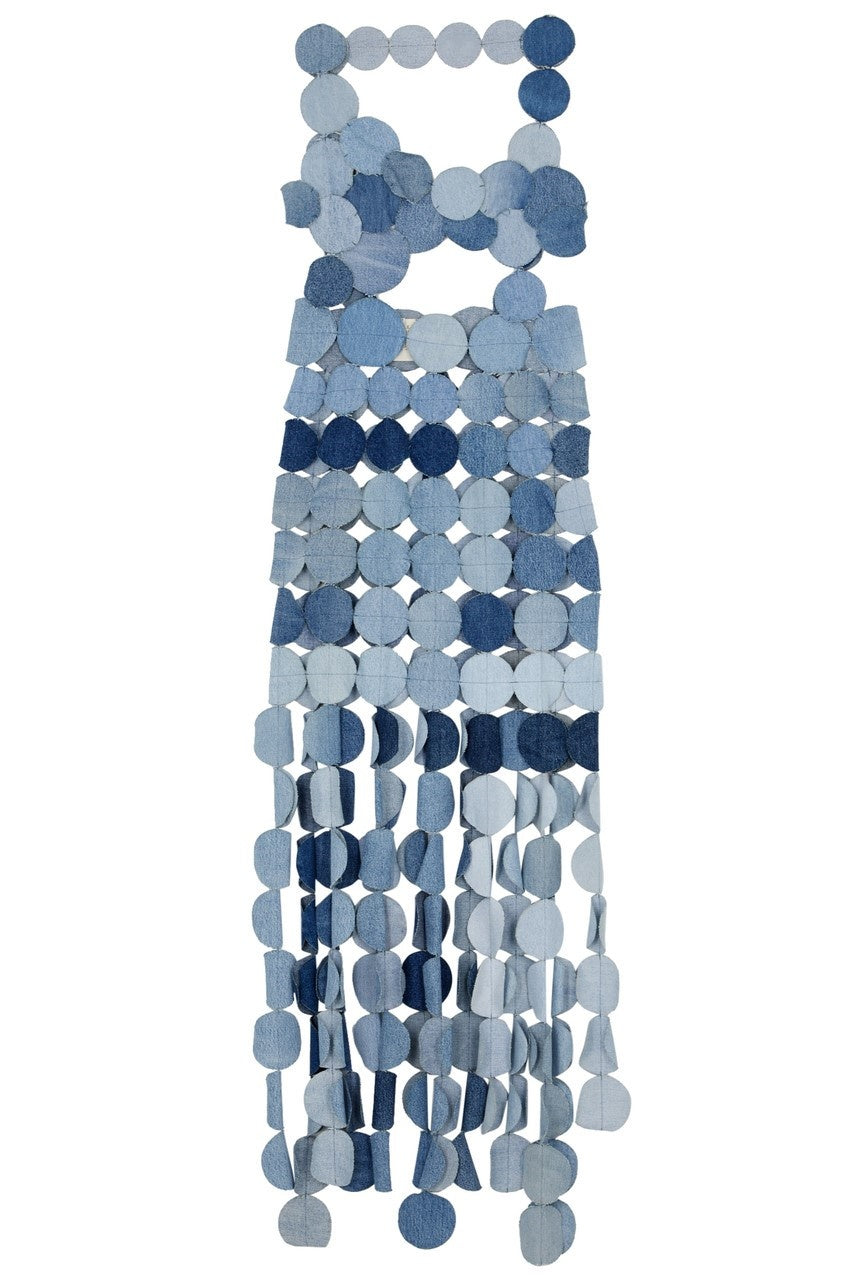 Charlie Laser-cut Denim Maxi Dress