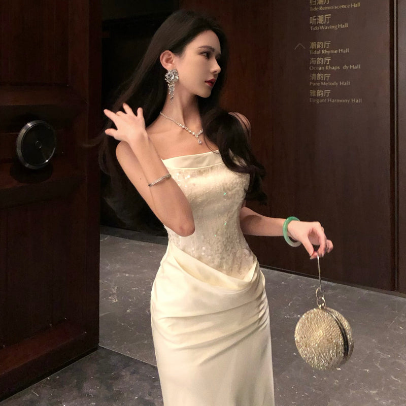 Chic Satin Bodycon Dress Elegant Formal & Birthday Look