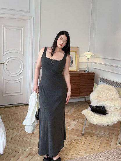 Chic Tank Dress Plus-Size Long Short