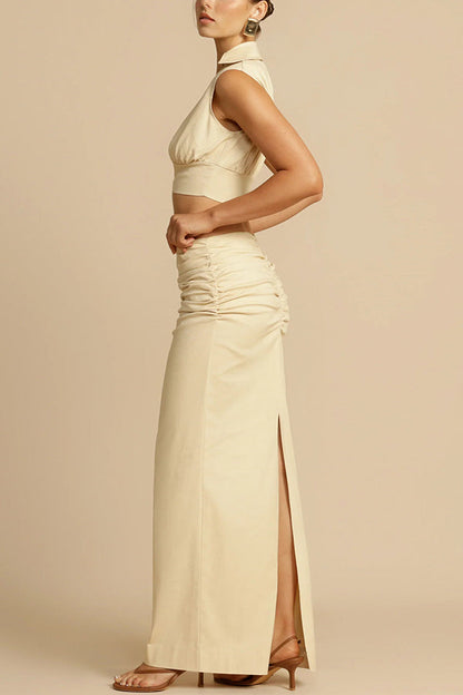 Chic Women's Co-ord Set - Stylish Two Piece Sets in Lightweight Fabric for Effortless Elegance and Versatile Styling
