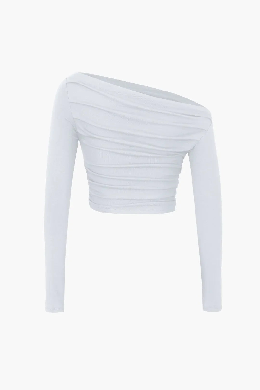 Circe Asymmetric Ruched Long Sleeve Top
