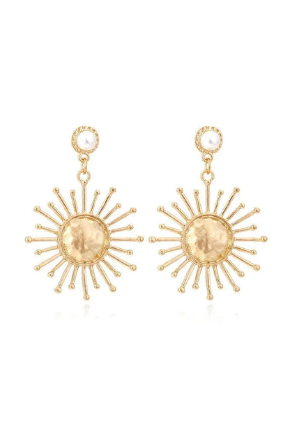 Clara Pearl Sun Earrings