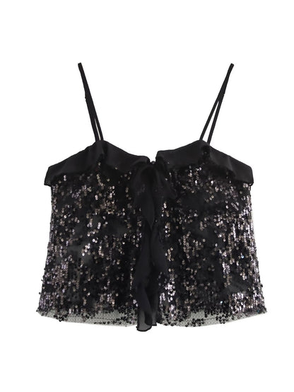 Clarissa | Sequin Halter Top