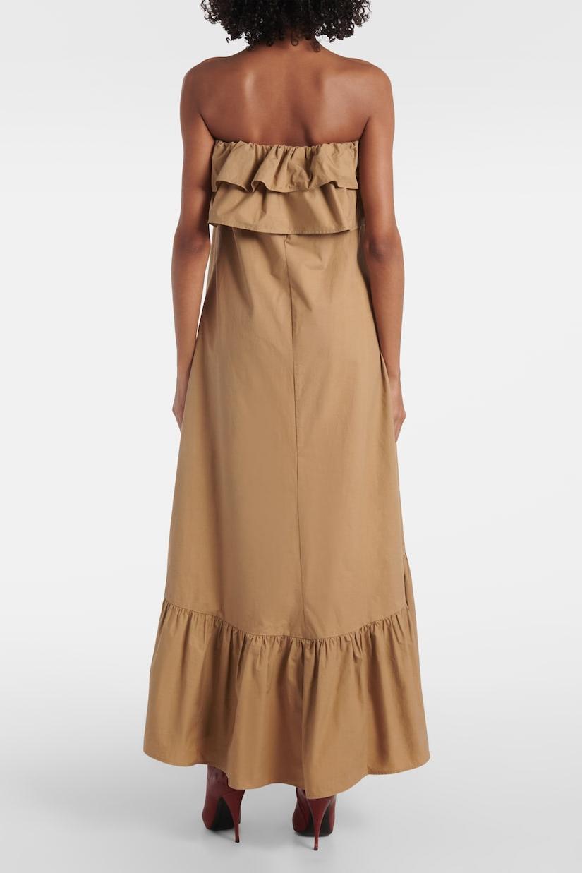 Clarrisa Ruffled Strapless Maxi Dress