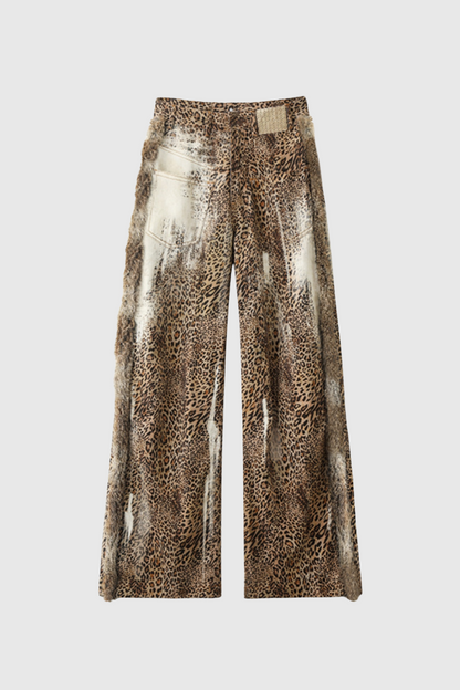 Cocheta Fur Edge Leopard Pants