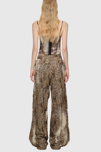 Cocheta Fur Edge Leopard Pants