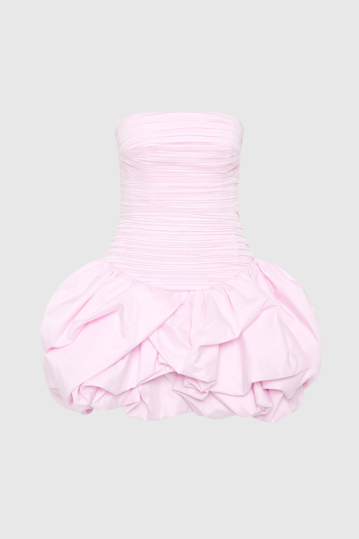 Coleka Floral Print Strapless Ruched Mini Dress - Pink