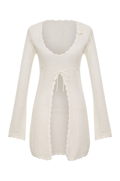 Doris Scalloped Crochet Beach Tunic