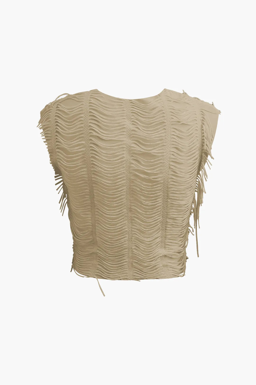 Conica Brown V-neck Cap Sleeve Crop Top And Slit Maxi Skirt Set