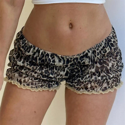Coquette Leopard Elastic Waist Short