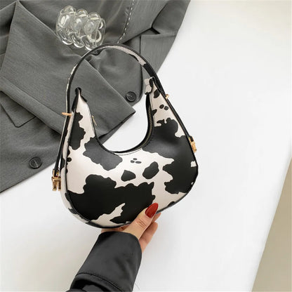 Cow Prints Underarm Shoulder Bag for Women