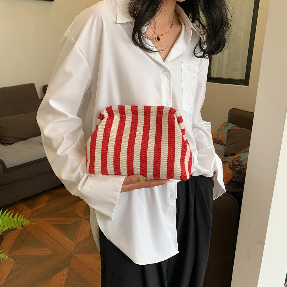 Crochet Canvas Colorblock Summer Wristlet