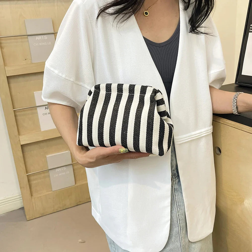 Crochet Canvas Colorblock Summer Wristlet
