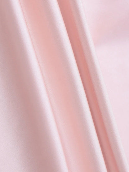 Spaghetti Strap Tie Front Cut Out Satin Slip Midi Dress