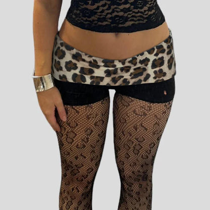 Leopard Patchwork Skinny Short