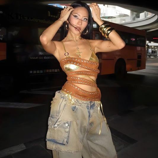Cyberpunk Cut Out Tube Top