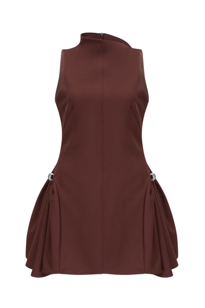 Samantha Asymmetrical Flared Mini Dress