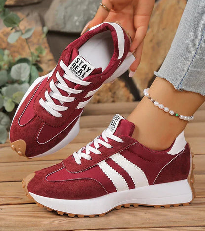 The Olivia — Retro Stripe Sneakers