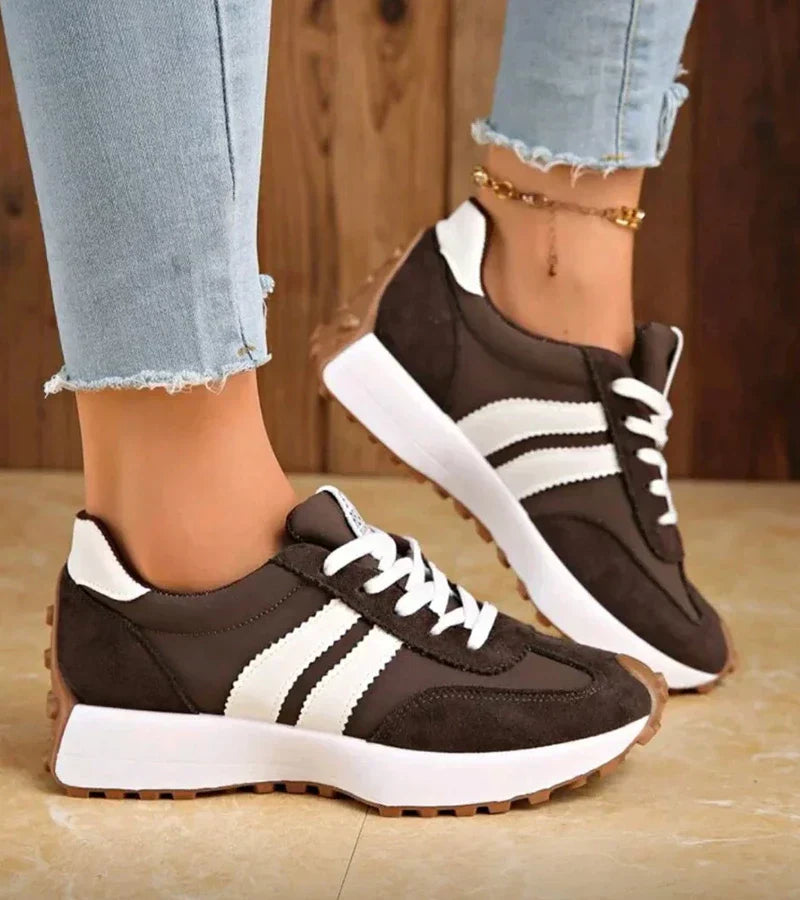 The Olivia — Retro Stripe Sneakers