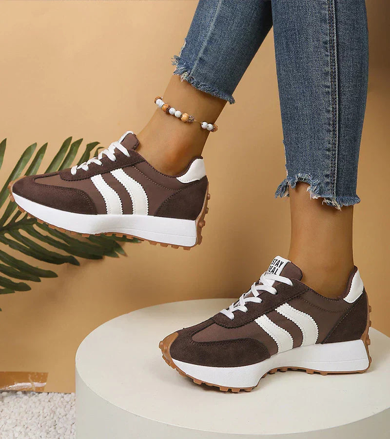 The Olivia — Retro Stripe Sneakers