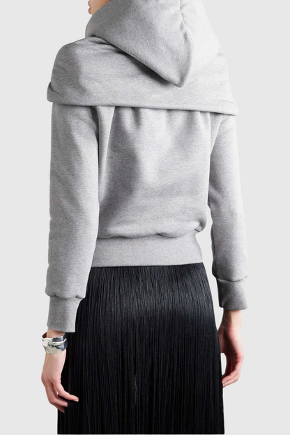 Baora Knot-detailed Draped Hooded