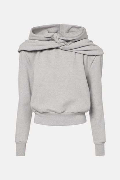 Baora Knot-detailed Draped Hooded