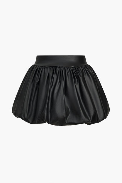 Women Balloon Mini Skirt