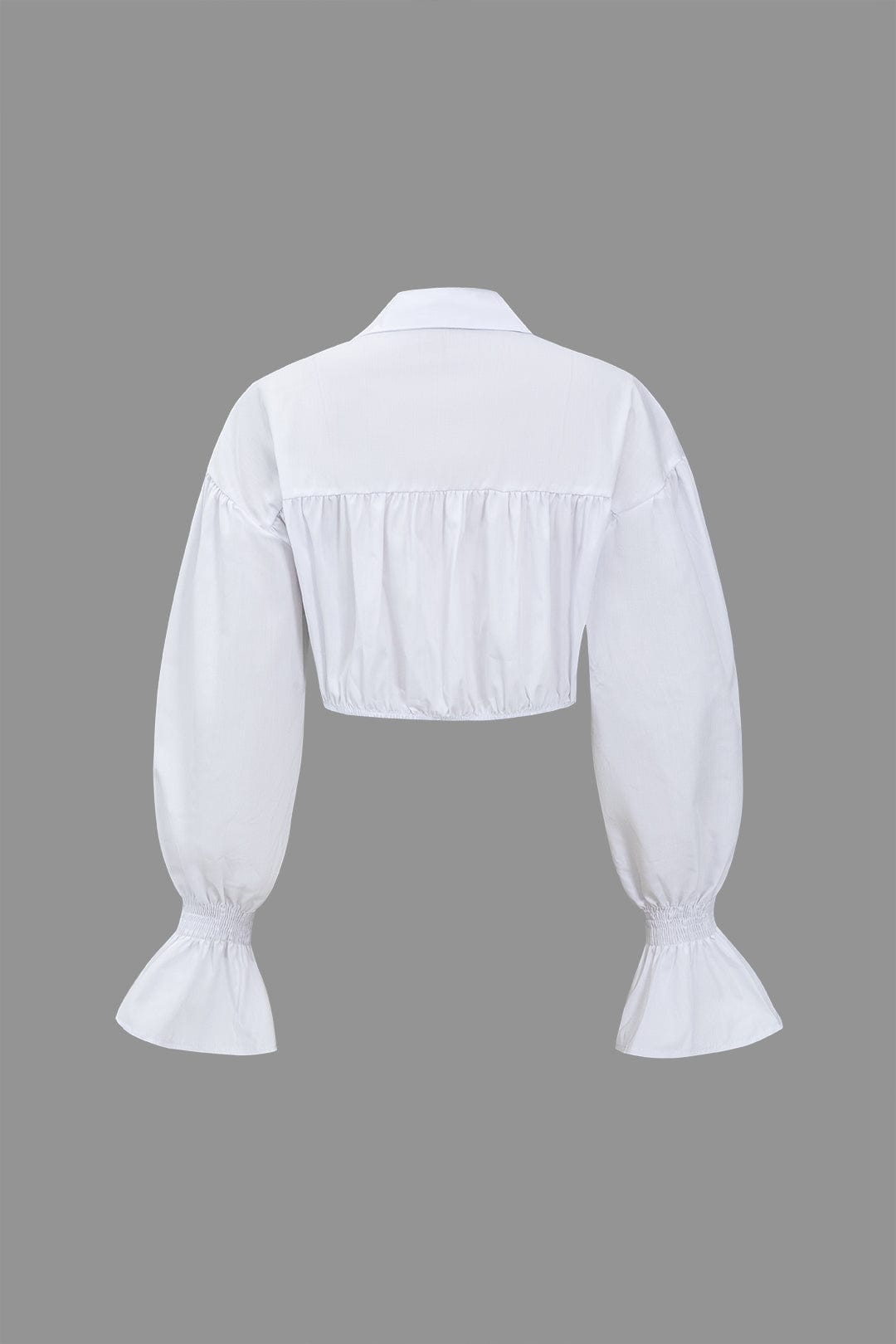 Women Cropped Blouse with Denim Corset