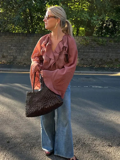 Women Flounce Blouse