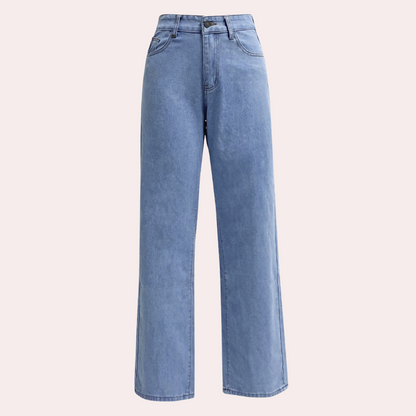 Women High Waist Straight Jeans